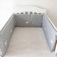 HKM-634067 Kids' Pure Cotton Removable Bed Set with Anti-Collision Guardrail and Canopy - 200x30 cm