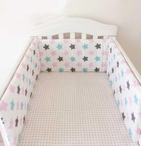 HKM-634067 Kids' Pure Cotton Removable Bed Set with Anti-Collision Guardrail and Canopy - 200x30 cm