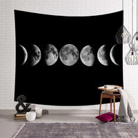 HKM-634451 Moon Phase Polyester Tapestry - Printed Celestial Wall Art