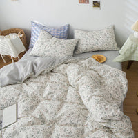 HKM-634579 Pastoral Small Floral 4-Piece Pure Cotton Bedding Set for Multiple Bed Sizes