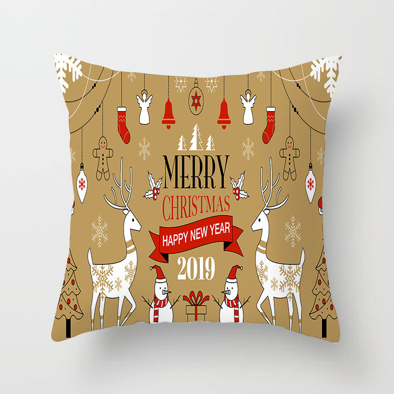 HKM-634707 Cartoon Character Peach Skin Sofa Pillowcase - 45x45 cm, Fawn Color