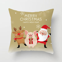 HKM-634707 Cartoon Character Peach Skin Sofa Pillowcase - 45x45 cm, Fawn Color