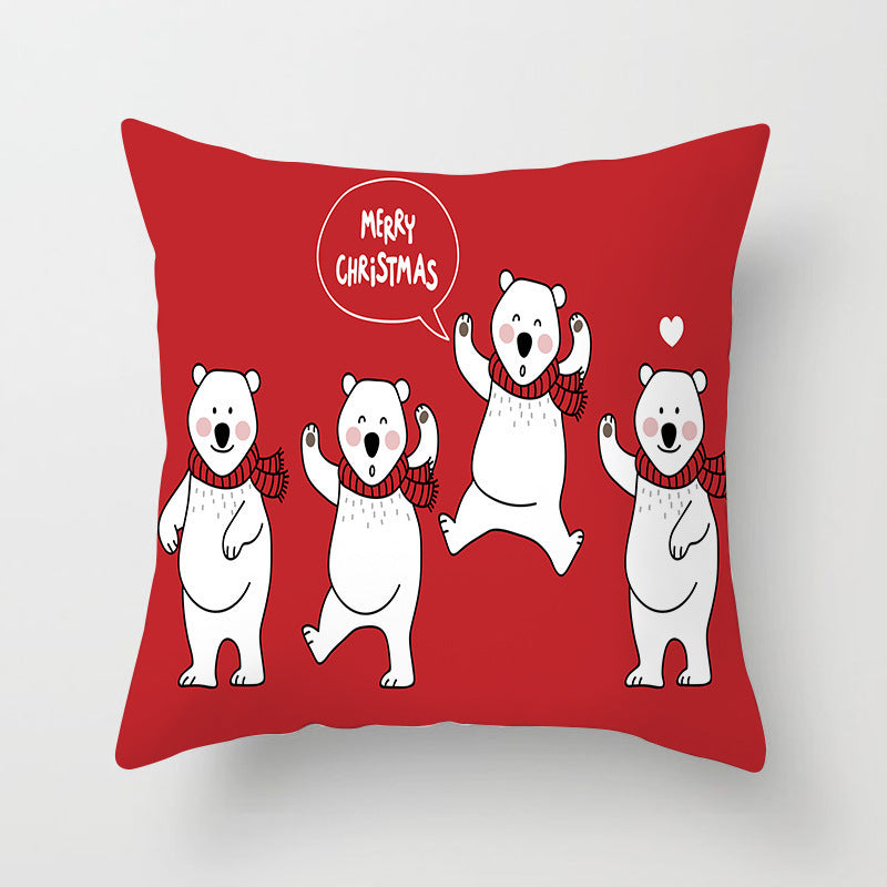 HKM-634707 Cartoon Character Peach Skin Sofa Pillowcase - 45x45 cm, Fawn Color