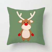 HKM-634707 Cartoon Character Peach Skin Sofa Pillowcase - 45x45 cm, Fawn Color