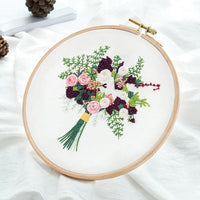 HKM-634899 DIY Hand Embroidery Kit with Cotton Canvas and Complete Accessories