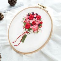 HKM-634899 DIY Hand Embroidery Kit with Cotton Canvas and Complete Accessories