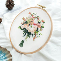 HKM-634899 DIY Hand Embroidery Kit with Cotton Canvas and Complete Accessories