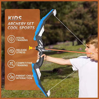 HKM-635155 LED Bow and Arrow Shooting Set with Suction Cup Target for Indoor and Outdoor Fun