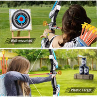 HKM-635155 LED Bow and Arrow Shooting Set with Suction Cup Target for Indoor and Outdoor Fun