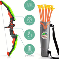 HKM-635155 LED Bow and Arrow Shooting Set with Suction Cup Target for Indoor and Outdoor Fun