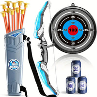 HKM-635155 LED Bow and Arrow Shooting Set with Suction Cup Target for Indoor and Outdoor Fun