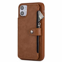 HKM-635155 Magnetic Flip Cover Protective Shell for iPhone 11, 11 Pro & 11 Pro Max - Imitation Leather Wallet Style
