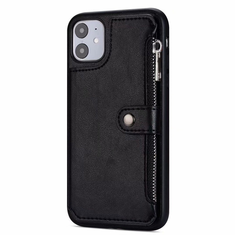 HKM-635155 Magnetic Flip Cover Protective Shell for iPhone 11, 11 Pro & 11 Pro Max - Imitation Leather Wallet Style