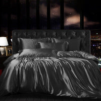 HKM-635219 Silk Four-Piece Modern Minimalist Quilt Cover Set for Various Bed Sizes