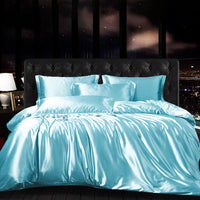 HKM-635219 Silk Four-Piece Modern Minimalist Quilt Cover Set for Various Bed Sizes