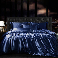HKM-635219 Silk Four-Piece Modern Minimalist Quilt Cover Set for Various Bed Sizes