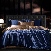 HKM-635219 Silk Four-Piece Modern Minimalist Quilt Cover Set for Various Bed Sizes