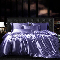 HKM-635219 Silk Four-Piece Modern Minimalist Quilt Cover Set for Various Bed Sizes
