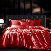 HKM-635219 Silk Four-Piece Modern Minimalist Quilt Cover Set for Various Bed Sizes