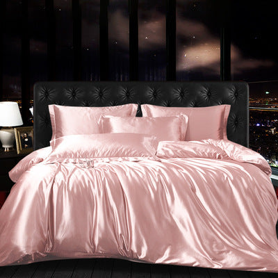 HKM-635219 Silk Four-Piece Modern Minimalist Quilt Cover Set for Various Bed Sizes