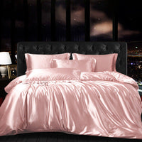 HKM-635219 Silk Four-Piece Modern Minimalist Quilt Cover Set for Various Bed Sizes