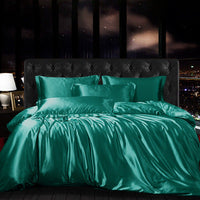 HKM-635219 Silk Four-Piece Modern Minimalist Quilt Cover Set for Various Bed Sizes