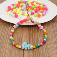 HKM-635283 Candy Color Acrylic Beads Mobile Phone Lanyard with Adjustable Length