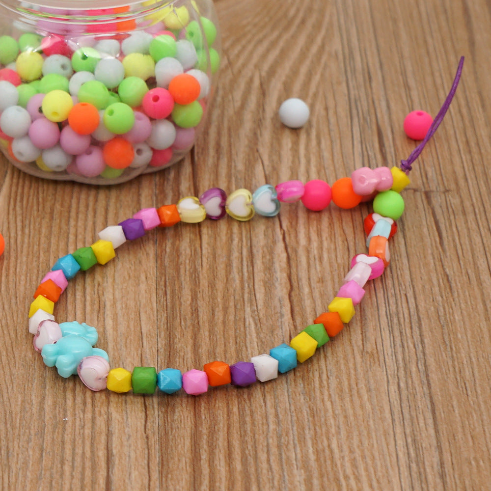 HKM-635283 Candy Color Acrylic Beads Mobile Phone Lanyard with Adjustable Length