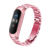HKM-635411 Three-Bead Metal Wristband for Mi Band 3/4 and Mi Band 5 - 24.5cm