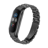 HKM-635411 Three-Bead Metal Wristband for Mi Band 3/4 and Mi Band 5 - 24.5cm