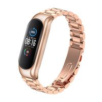 HKM-635411 Three-Bead Metal Wristband for Mi Band 3/4 and Mi Band 5 - 24.5cm