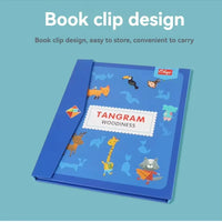HKM-635475 Magnetic Wooden Tangram Puzzle for Kids - Educational Jigsaw Toy for Ages 3 and Up