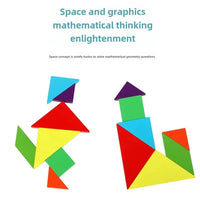 HKM-635475 Magnetic Wooden Tangram Puzzle for Kids - Educational Jigsaw Toy for Ages 3 and Up