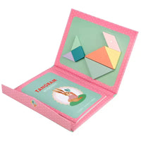 HKM-635475 Magnetic Wooden Tangram Puzzle for Kids - Educational Jigsaw Toy for Ages 3 and Up
