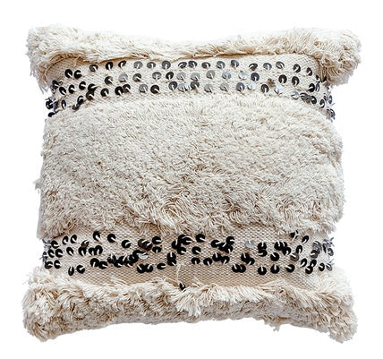 HKM-635731 Bohemian Cotton Hand-Woven Pillow - Multiple Sizes Available