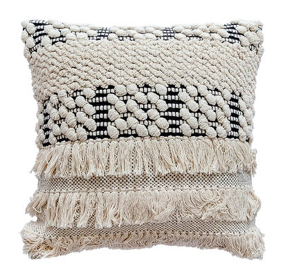 HKM-635731 Bohemian Cotton Hand-Woven Pillow - Multiple Sizes Available