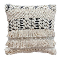 HKM-635731 Bohemian Cotton Hand-Woven Pillow - Multiple Sizes Available