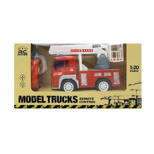 HKM-635859 1:20 Scale RC Fire Truck Toy with Extendable Ladder for Kids Ages 2-7