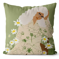HKM-635859 Home Art Double-Sided Velvet and Linen Oil Painting Pillow Cover - 45x45cm