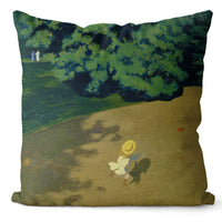 HKM-635859 Home Art Double-Sided Velvet and Linen Oil Painting Pillow Cover - 45x45cm