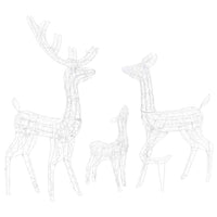 HKM-635859 LED Acrylic Reindeer Family Decoration with 300 Warm White Lights, 70x41x128 cm
