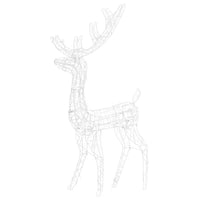 HKM-635859 LED Acrylic Reindeer Family Decoration with 300 Warm White Lights, 70x41x128 cm
