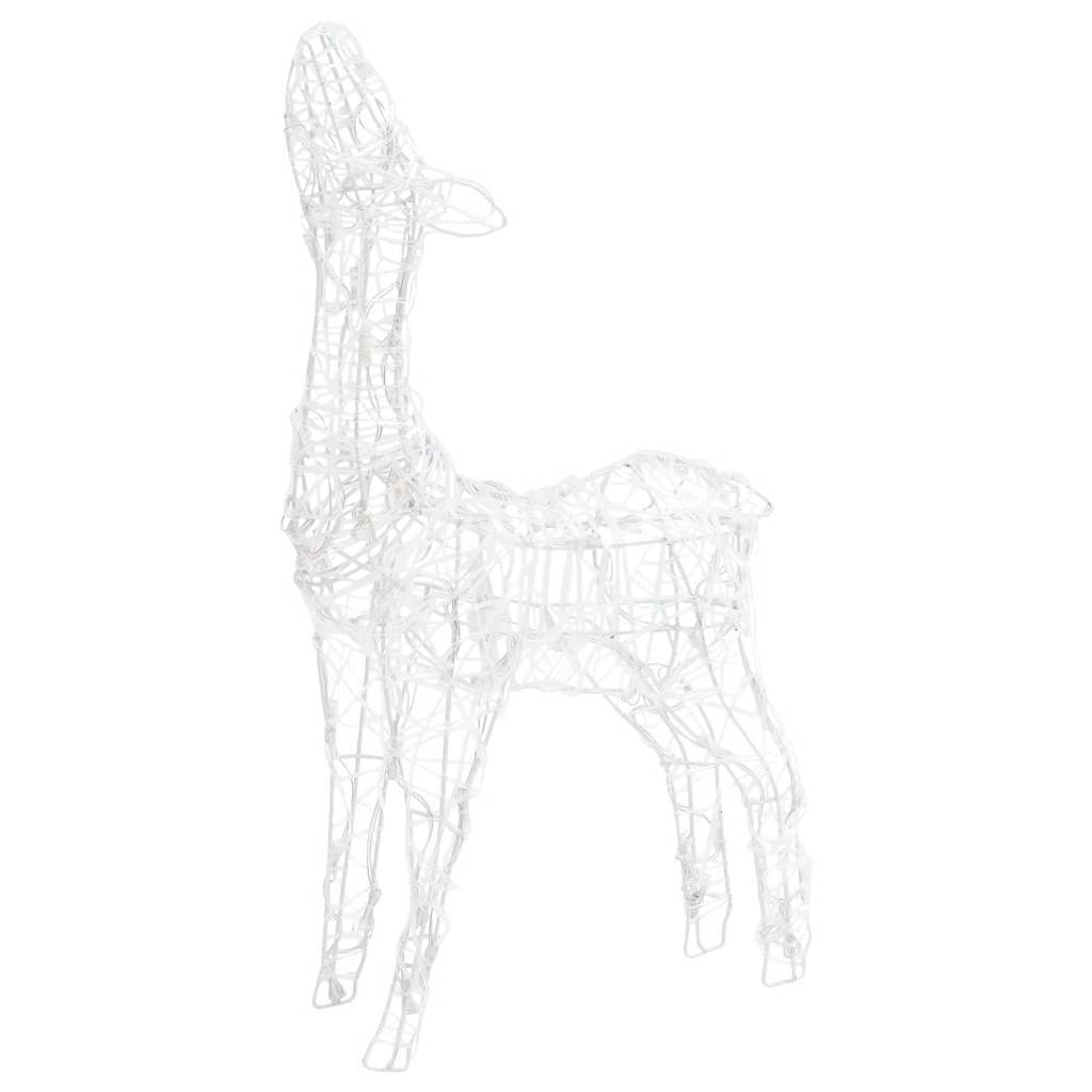 HKM-635859 LED Acrylic Reindeer Family Decoration with 300 Warm White Lights, 70x41x128 cm