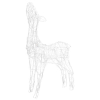 HKM-635859 LED Acrylic Reindeer Family Decoration with 300 Warm White Lights, 70x41x128 cm