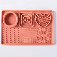 HKM-635923 Dog Silicone Slow Feeder Mat - Square and Rectangular Designs, Multiple Colors