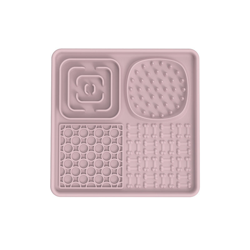 HKM-635923 Dog Silicone Slow Feeder Mat - Square and Rectangular Designs, Multiple Colors