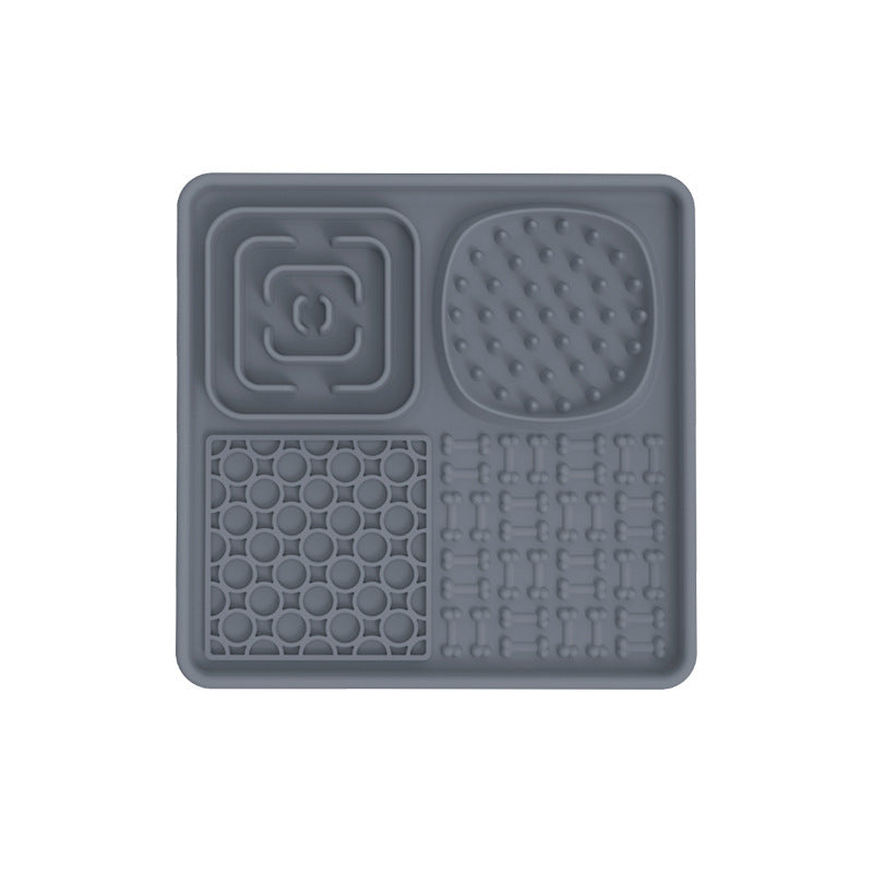 HKM-635923 Dog Silicone Slow Feeder Mat - Square and Rectangular Designs, Multiple Colors