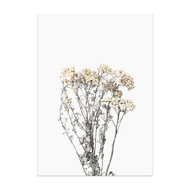 HKM-636051 Nordic Modern Canvas Painting with Floral and Leaf Patterns for Home Decoration