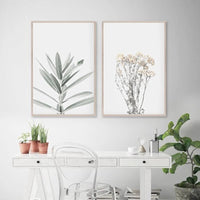HKM-636051 Nordic Modern Canvas Painting with Floral and Leaf Patterns for Home Decoration