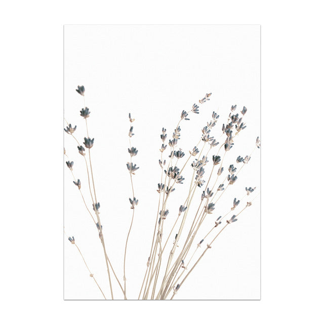 HKM-636051 Nordic Modern Canvas Painting with Floral and Leaf Patterns for Home Decoration